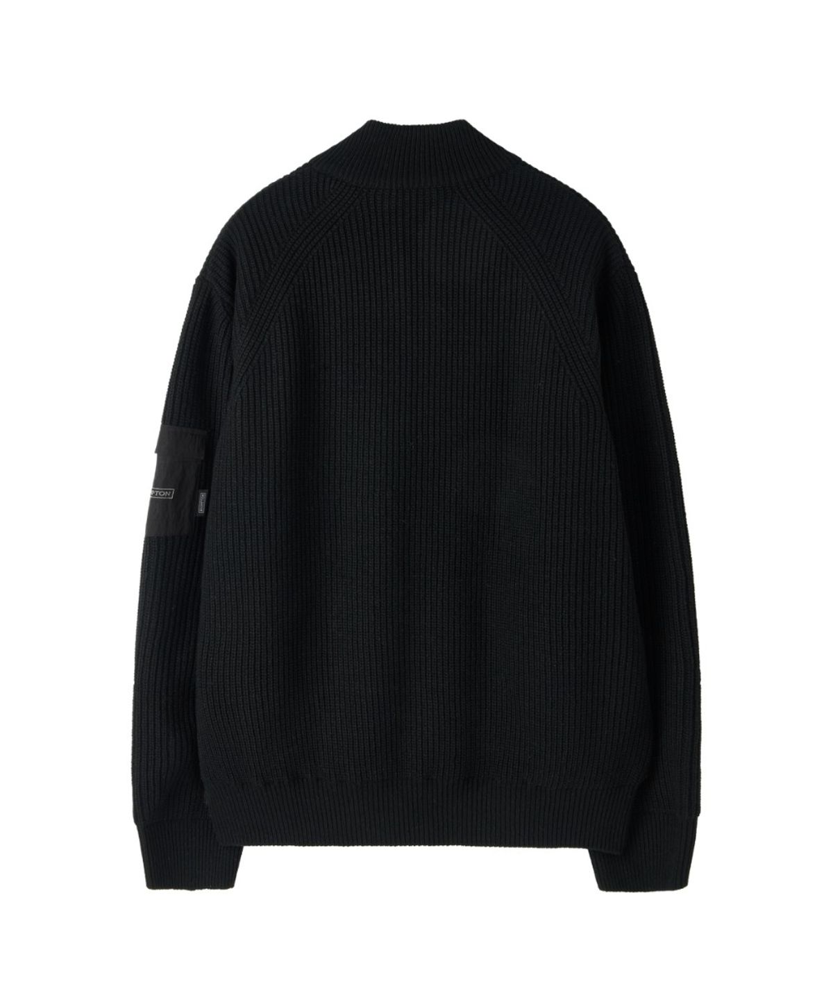 브롬톤 런던(BROMPTON LONDON) HALF ZIP-UP SWEATER - BLACK (P264MKT142)