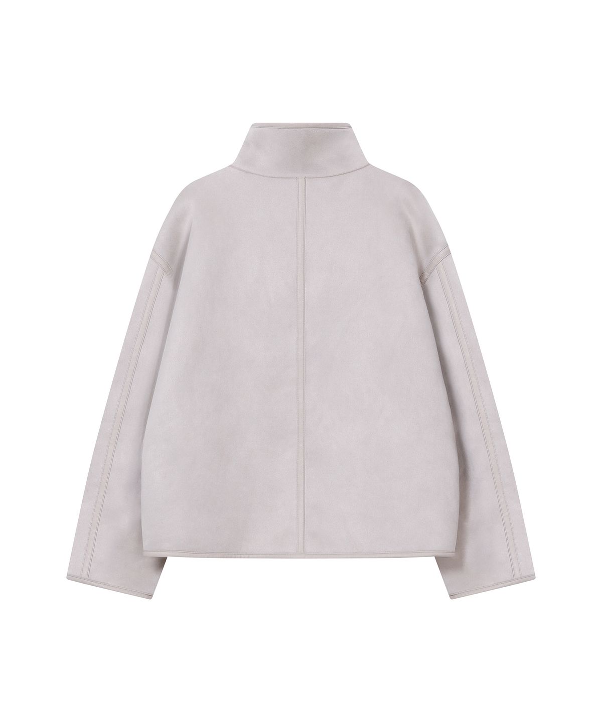 미세키서울(MISEKI SEOUL) Diagonal reversible shearing jacket BEIGE GREY
