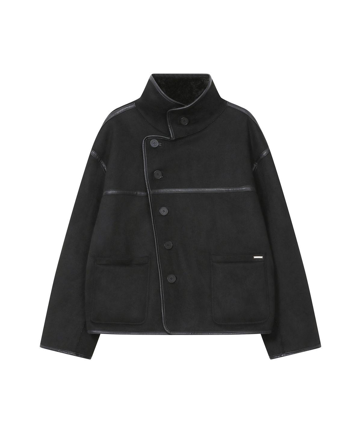 미세키서울(MISEKI SEOUL) Diagonal reversible shearing jacket BLACK