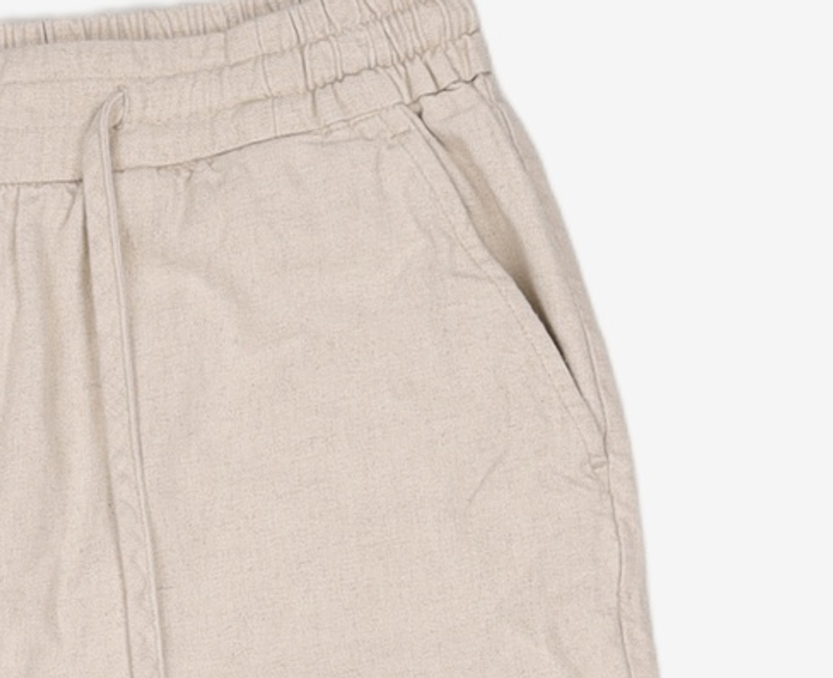 미쏘(MIXXO) 린넨 9부 와이드 스트링 팬츠 MIWTWB622B 24