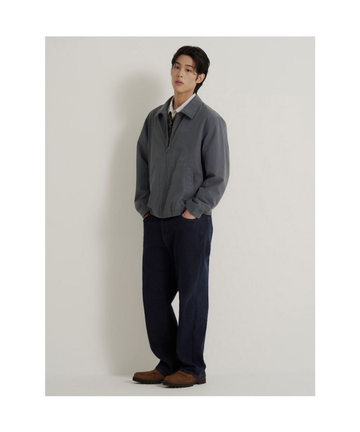 빈폴 멘(BEANPOLE MEN) 코튼텐셀 워시드 드리즐러  애쉬