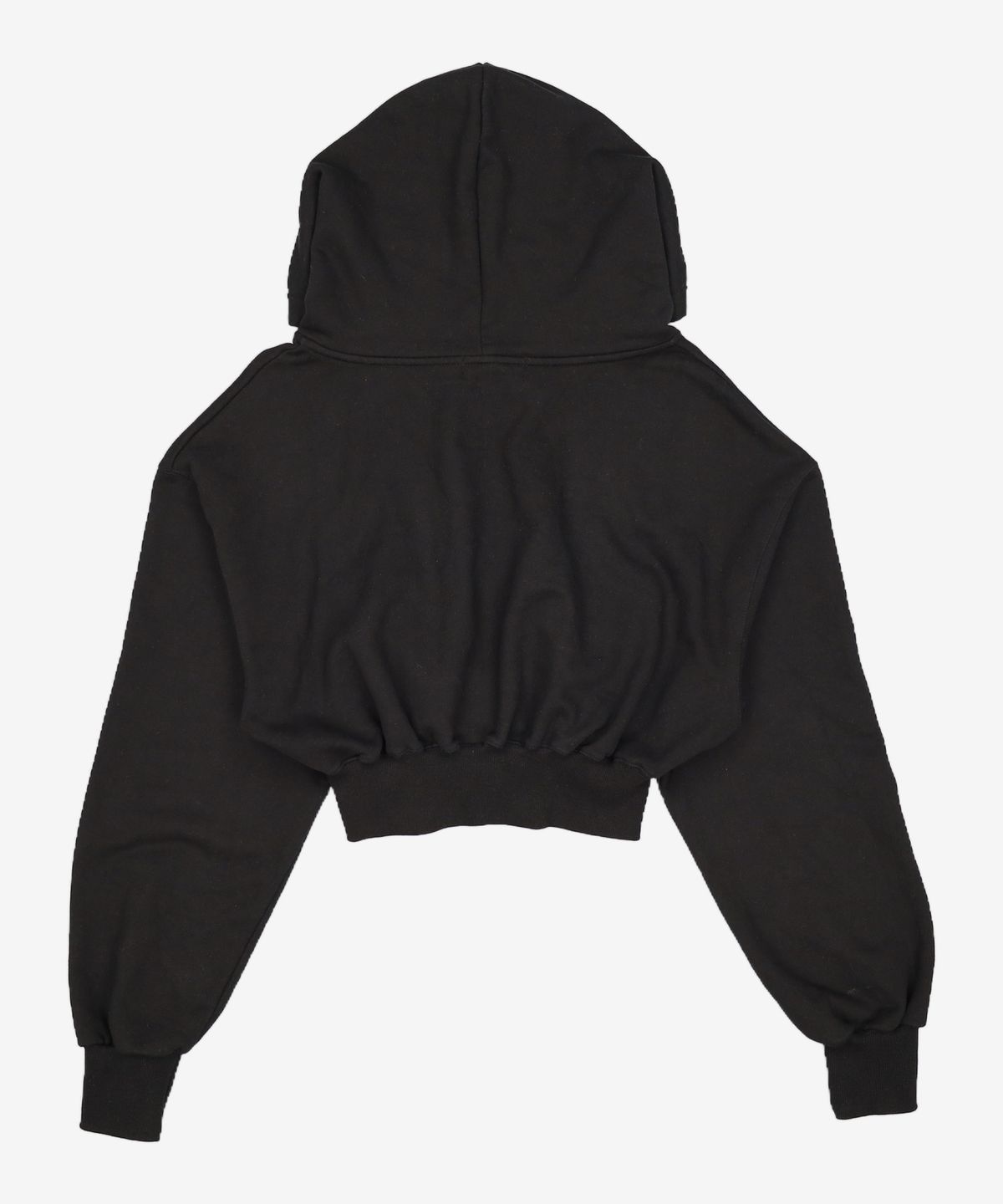 우알롱(WOOALONG) Signature crop hood zip-up - BLACK XS