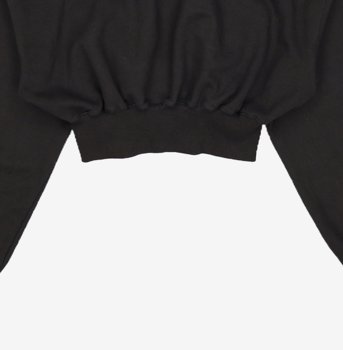 우알롱(WOOALONG) Signature crop hood zip-up - BLACK XS
