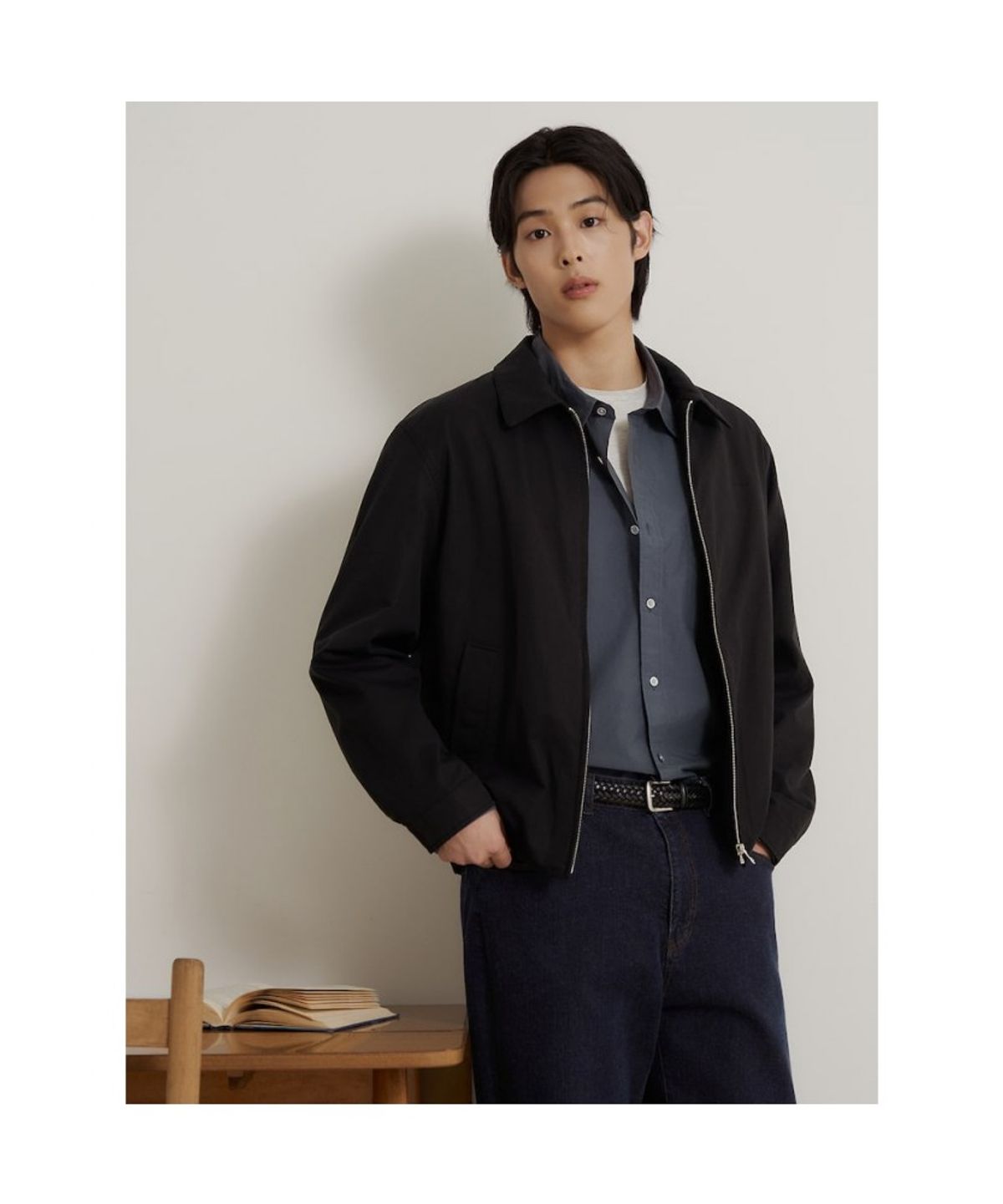 빈폴 멘(BEANPOLE MEN) 코튼텐셀 워시드 드리즐러  블랙