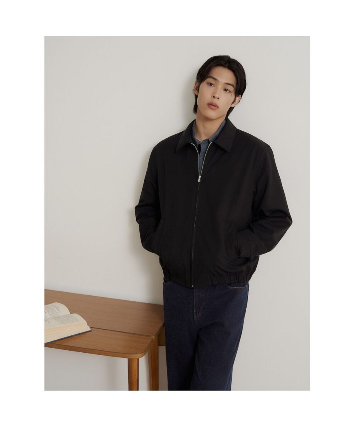 빈폴 멘(BEANPOLE MEN) 코튼텐셀 워시드 드리즐러  블랙