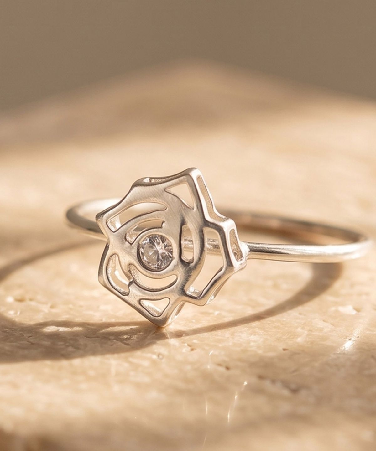 엘렌쥬얼리(HELENE JEWELRY) 실버 925 Silver 레이카 플라워 미스 링 은 실 반지