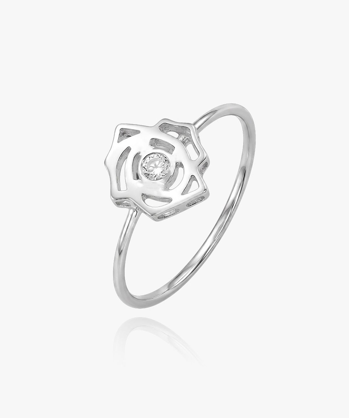 엘렌쥬얼리(HELENE JEWELRY) 실버 925 Silver 레이카 플라워 미스 링 은 실 반지