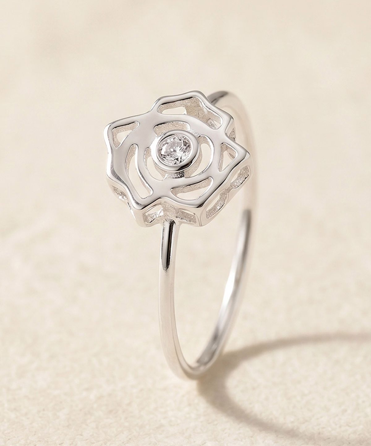 엘렌쥬얼리(HELENE JEWELRY) 실버 925 Silver 레이카 플라워 미스 링 은 실 반지