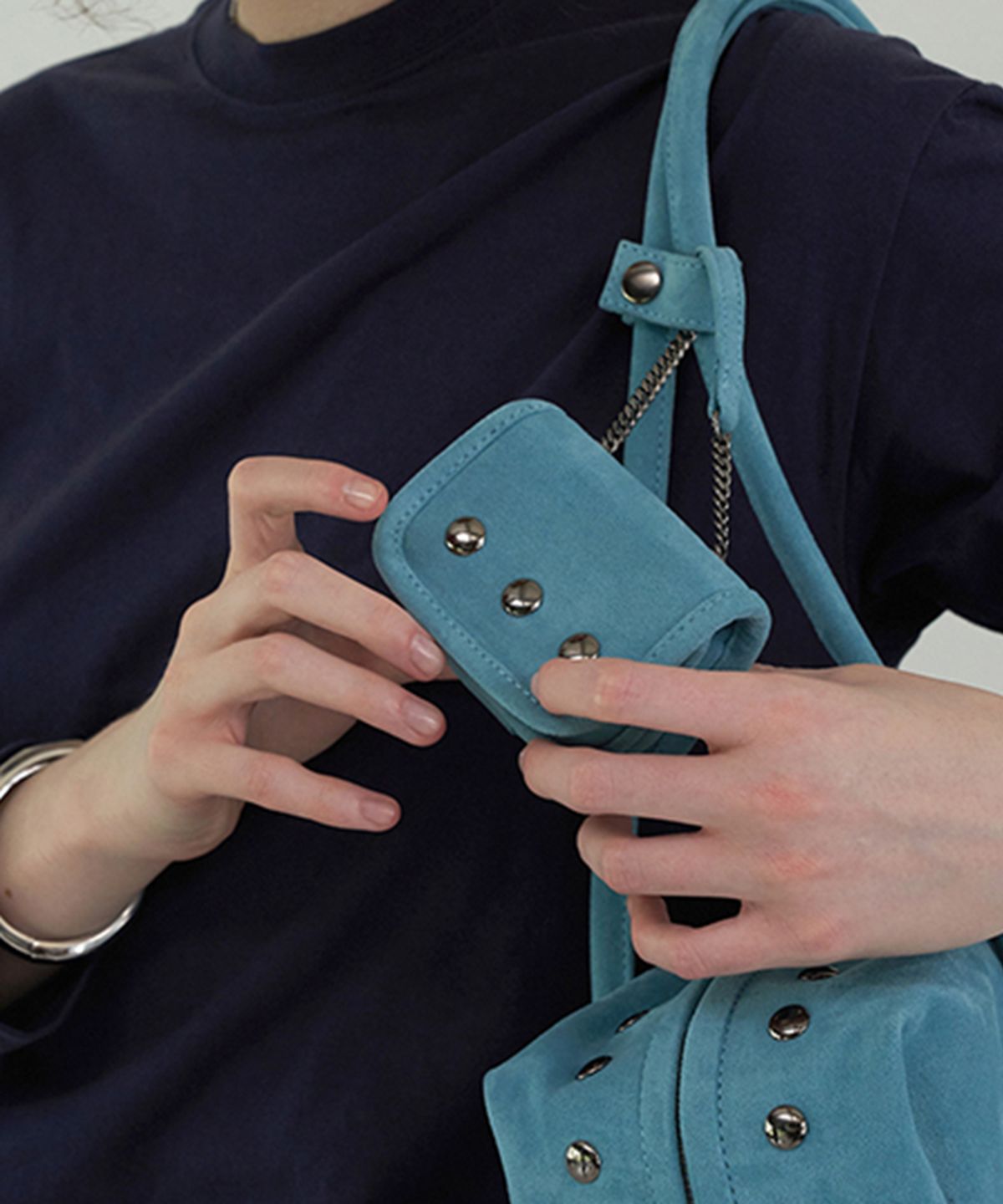 콰니(KWANI) Stud Baby Bag Turquoise