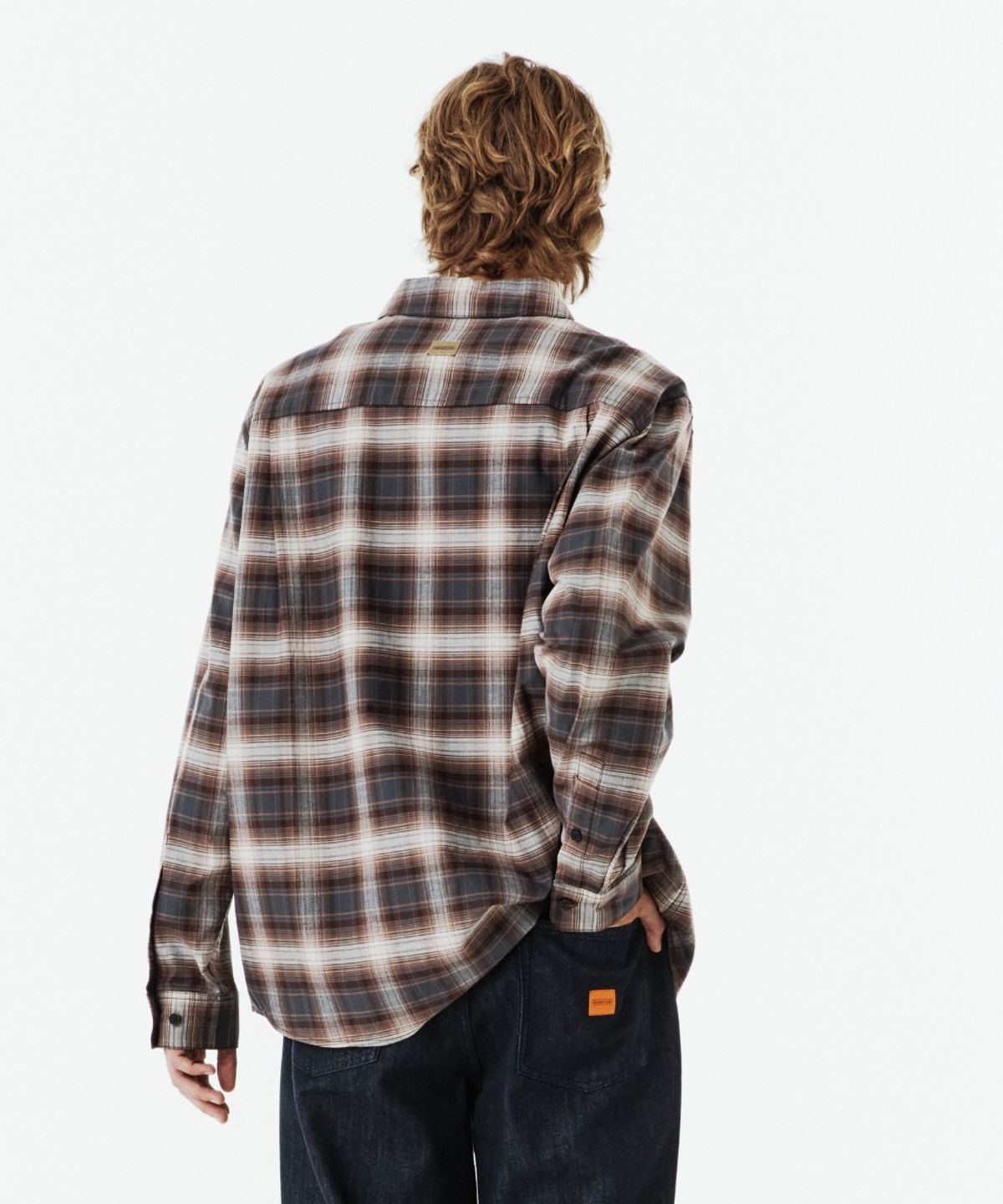 브롬톤 런던(BROMPTON LONDON) BIG CHECK SHIRT - BROWN (P263USH405)
