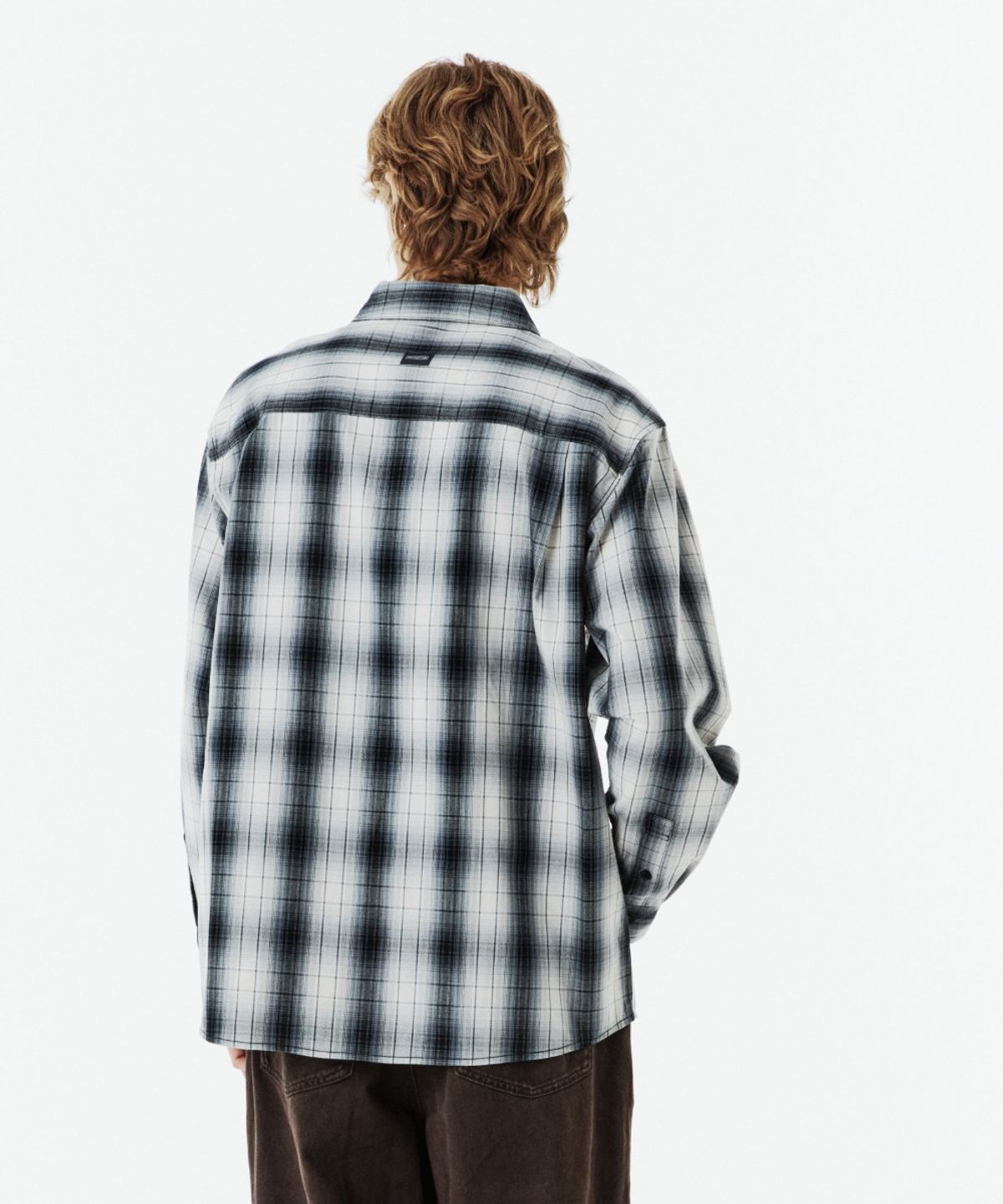 브롬톤 런던(BROMPTON LONDON) BIG CHECK SHIRT - BLACK (P263USH405)