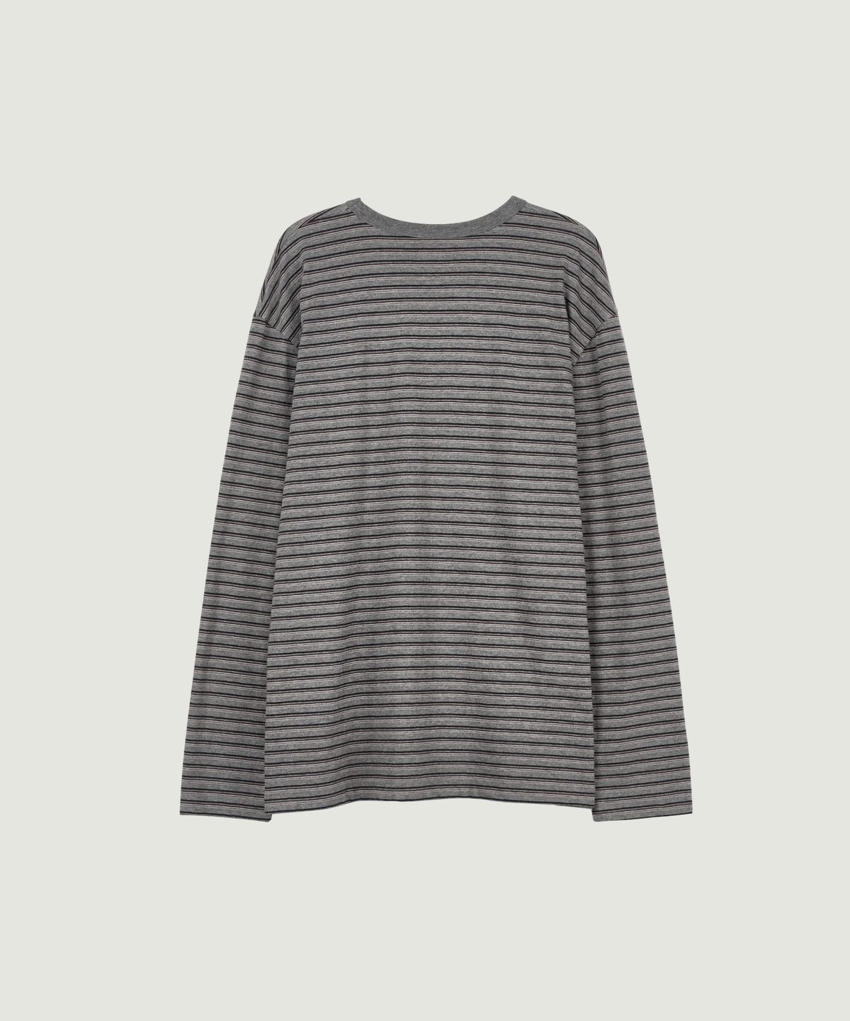 그로브(GROVE) VIAN STRIPE T-SHIRT (MELANGE GRAY)