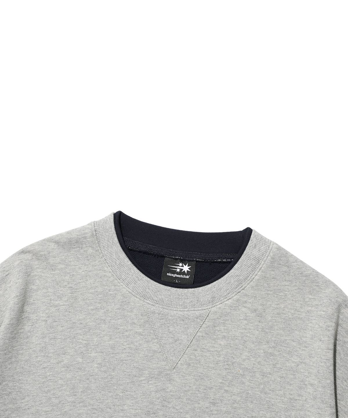 나이스고스트클럽(NICEGHOSTCLUB) COLOR BLOCK 3STAR SWEATSHIRTS_GREY(NG2GFUM441A)