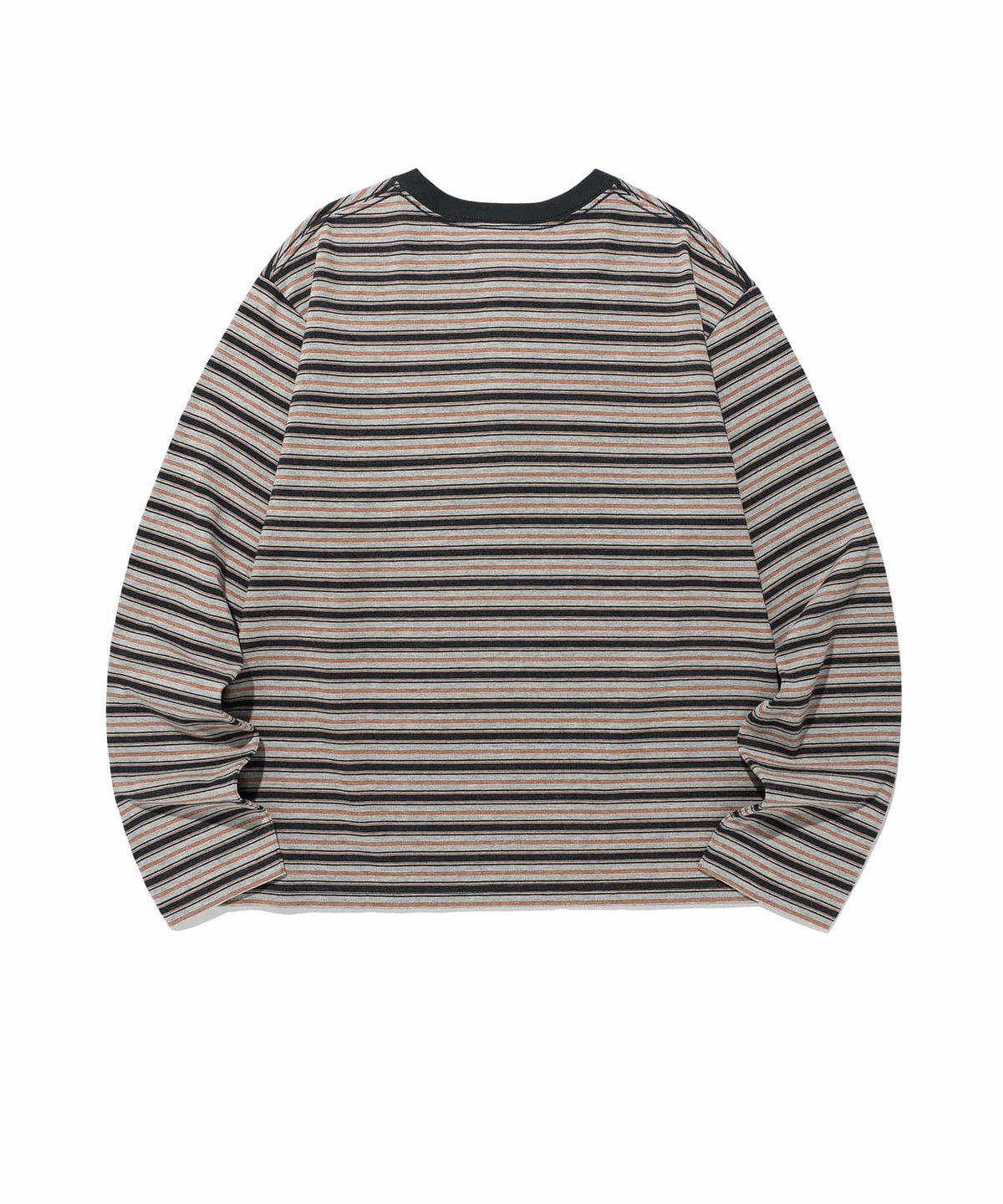 나이스고스트클럽(NICEGHOSTCLUB) STRIPE HENLEY LS TEE_GREY(NG2GFUT551A)