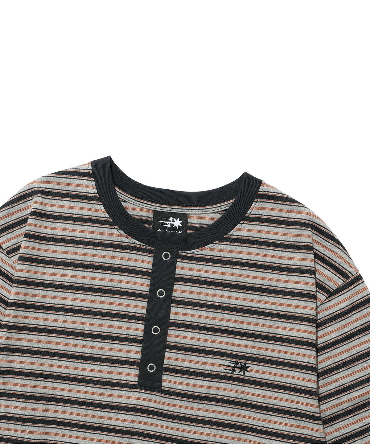나이스고스트클럽(NICEGHOSTCLUB) STRIPE HENLEY LS TEE_GREY(NG2GFUT551A)