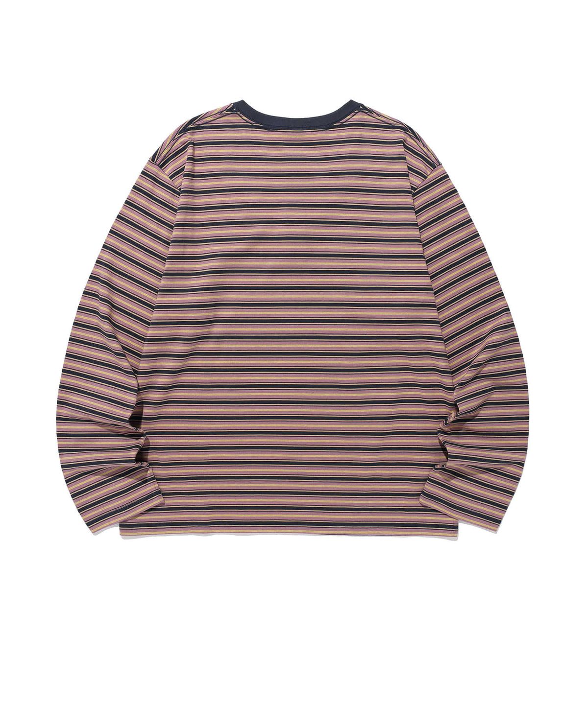 나이스고스트클럽(NICEGHOSTCLUB) STRIPE HENLEY LS TEE_PURPLE(NG2GFUT551A)