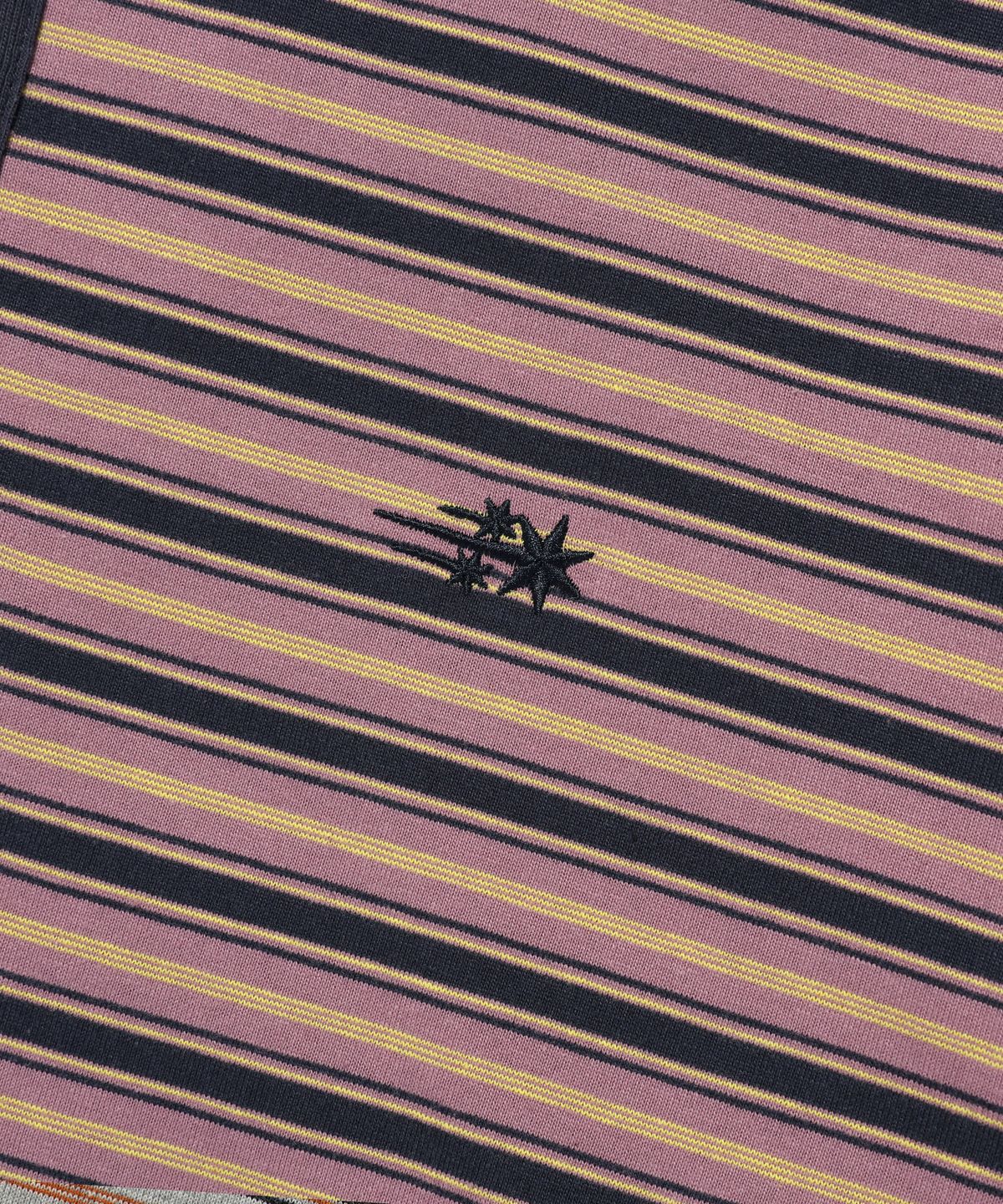 나이스고스트클럽(NICEGHOSTCLUB) STRIPE HENLEY LS TEE_PURPLE(NG2GFUT551A)