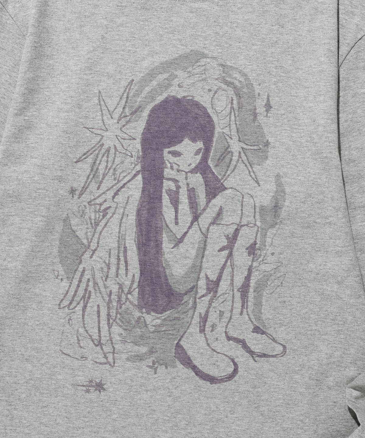 나이스고스트클럽(NICEGHOSTCLUB) STARRY ANGEL LS TEE_GREY(NG2GFUT552A)