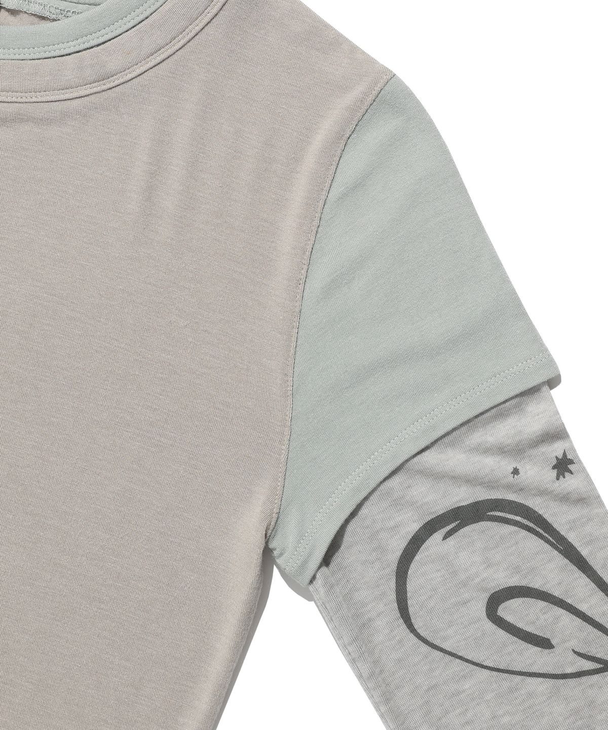나이스고스트클럽(NICEGHOSTCLUB) TATTOO LAYERED LS TEE_GREY(NG2GFFT554A)
