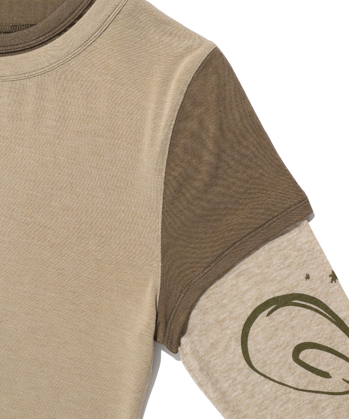 나이스고스트클럽(NICEGHOSTCLUB) TATTOO LAYERED LS TEE_BEIGE(NG2GFFT554A)
