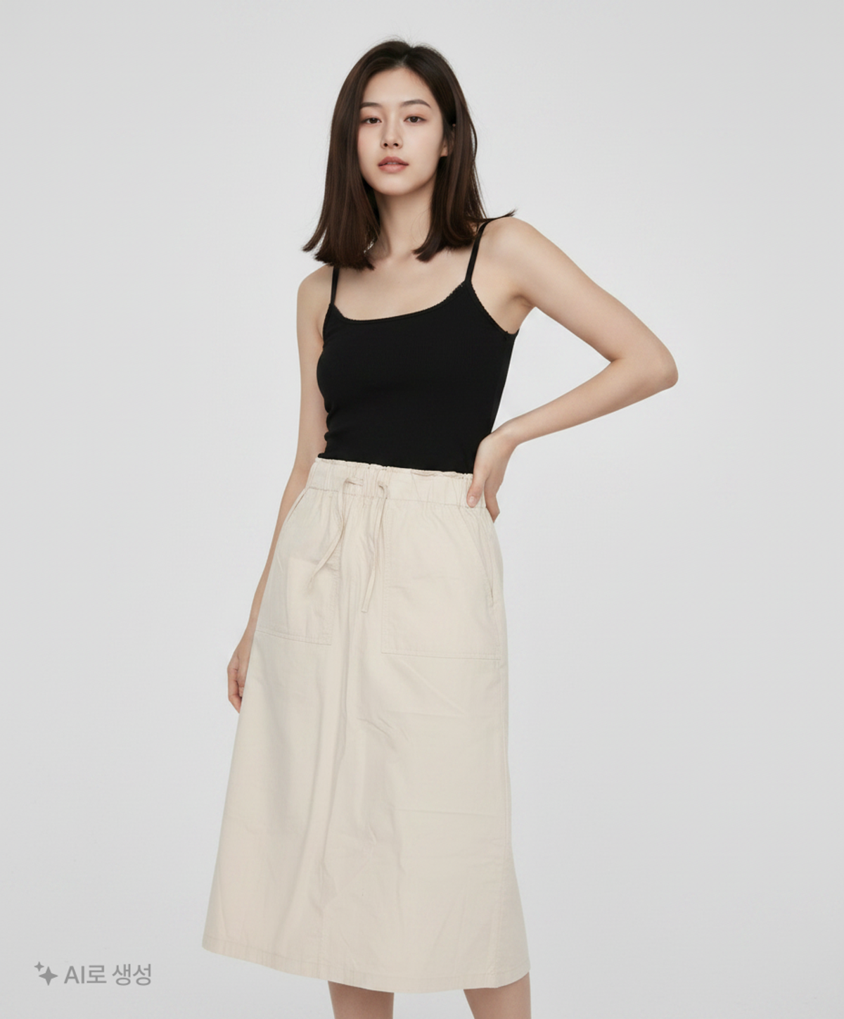 스파오(SPAO) 미디스커트 L