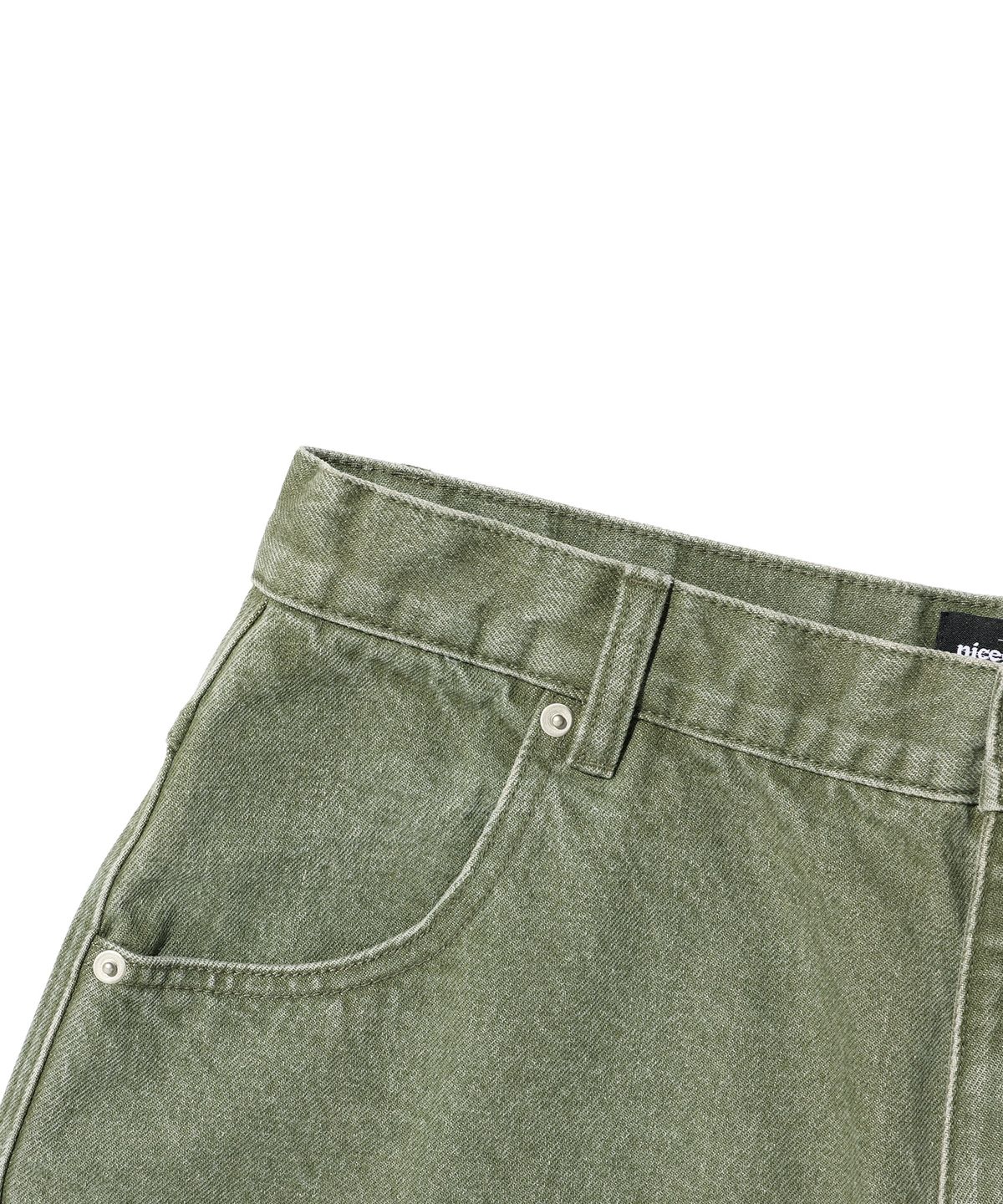나이스고스트클럽(NICEGHOSTCLUB) BIG POCKET BALLOON DENIM PANTS_KHAKI(NG2GFUD110A)