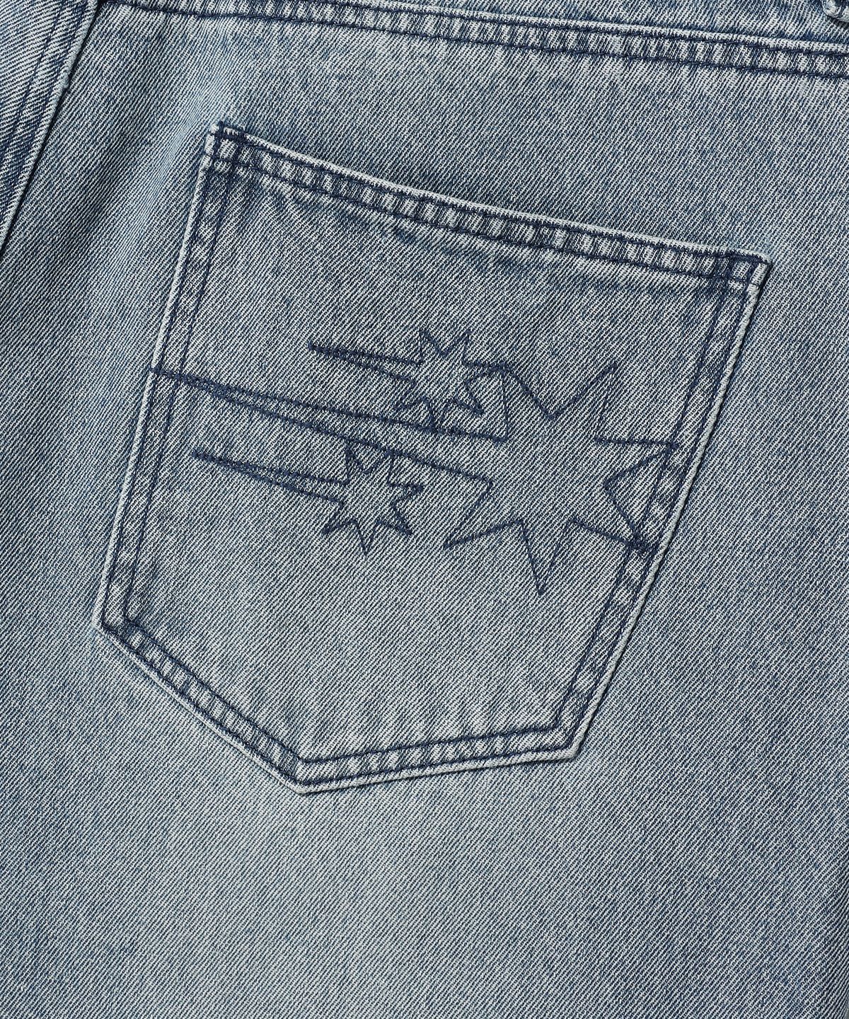 나이스고스트클럽(NICEGHOSTCLUB) 3STAR CURVED JEANS_BLUE(NG2GFUPA12A)