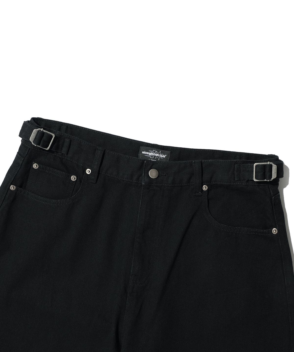 나이스고스트클럽(NICEGHOSTCLUB) 3STAR CURVED JEANS_BLACK(NG2GFUPA12A)