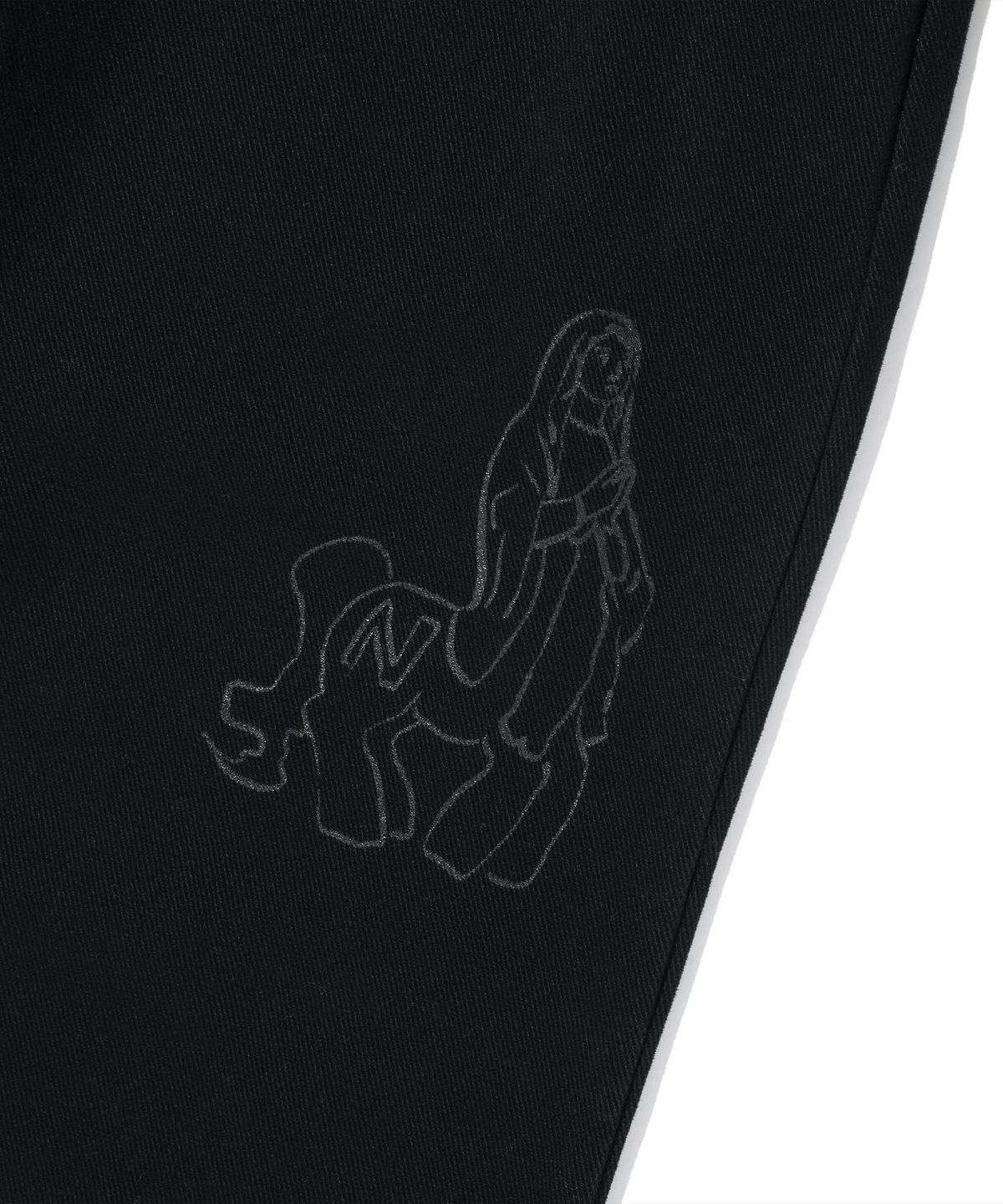 나이스고스트클럽(NICEGHOSTCLUB) DOODLE COTTON WASHED PANTS_BLACK(NG2GFUPA10A)