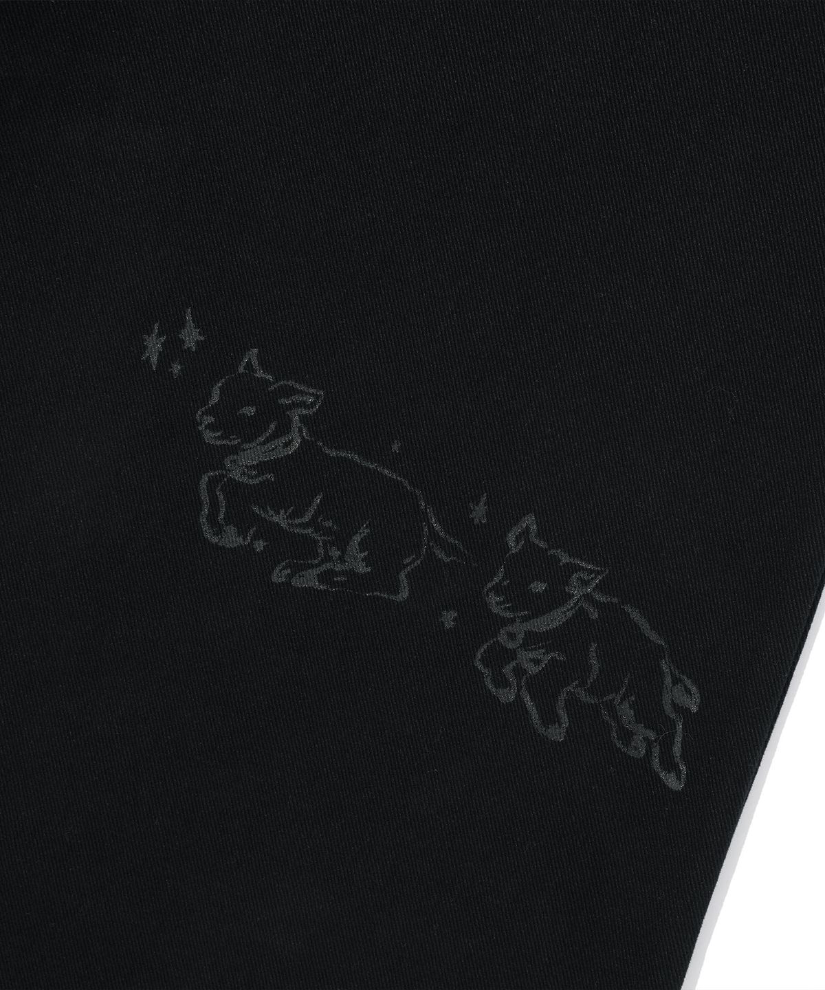 나이스고스트클럽(NICEGHOSTCLUB) DOODLE COTTON WASHED PANTS_BLACK(NG2GFUPA10A)