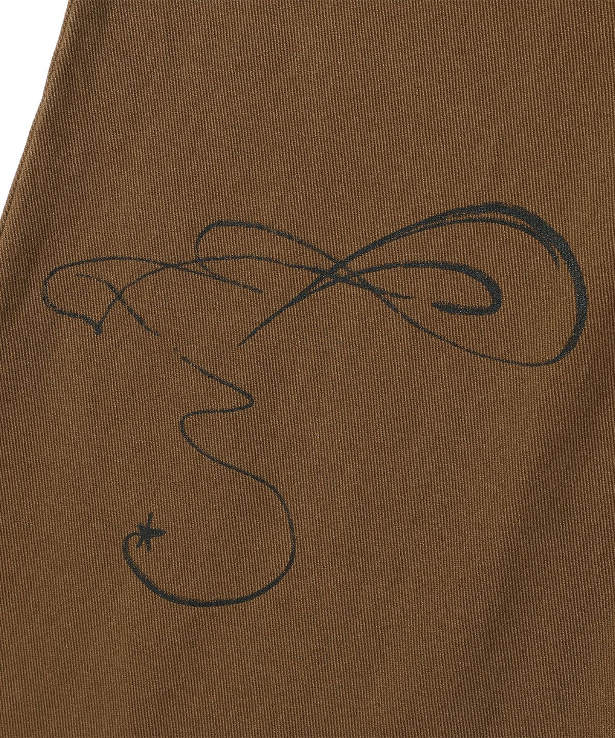나이스고스트클럽(NICEGHOSTCLUB) DOODLE COTTON WASHED PANTS_BROWN(NG2GFUPA10A)