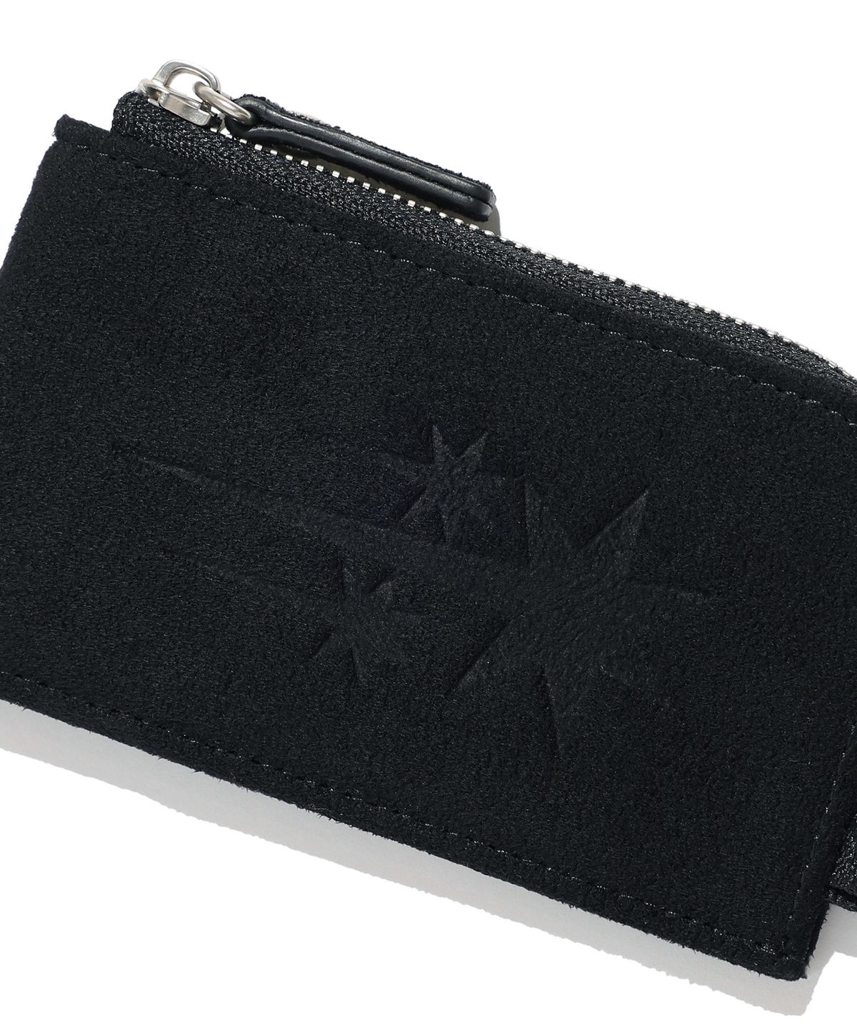 나이스고스트클럽(NICEGHOSTCLUB) 3STAR ZIP SUEDE CARD WALLET_BLACK(NG2GFUAB67A)