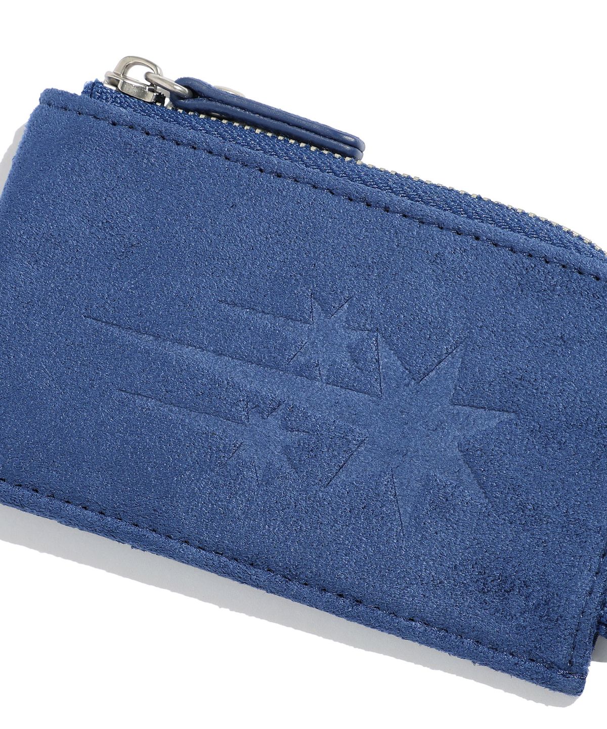 나이스고스트클럽(NICEGHOSTCLUB) 3STAR ZIP SUEDE CARD WALLET_BLUE(NG2GFUAB67A)