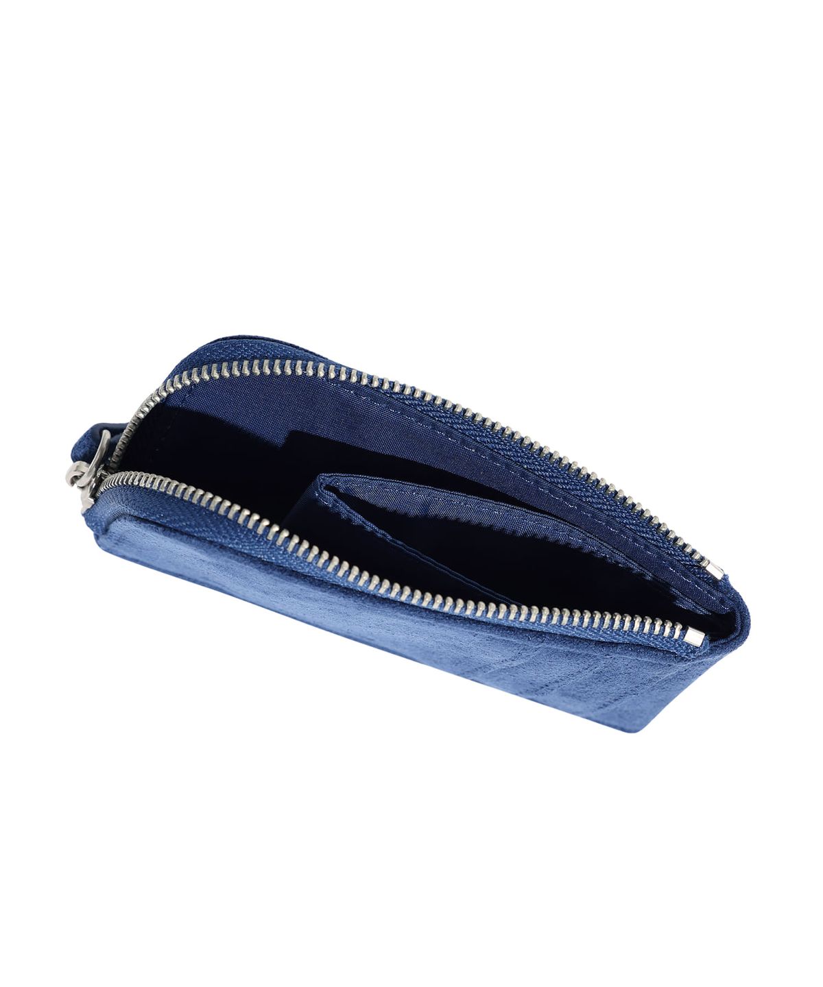 나이스고스트클럽(NICEGHOSTCLUB) 3STAR ZIP SUEDE CARD WALLET_BLUE(NG2GFUAB67A)