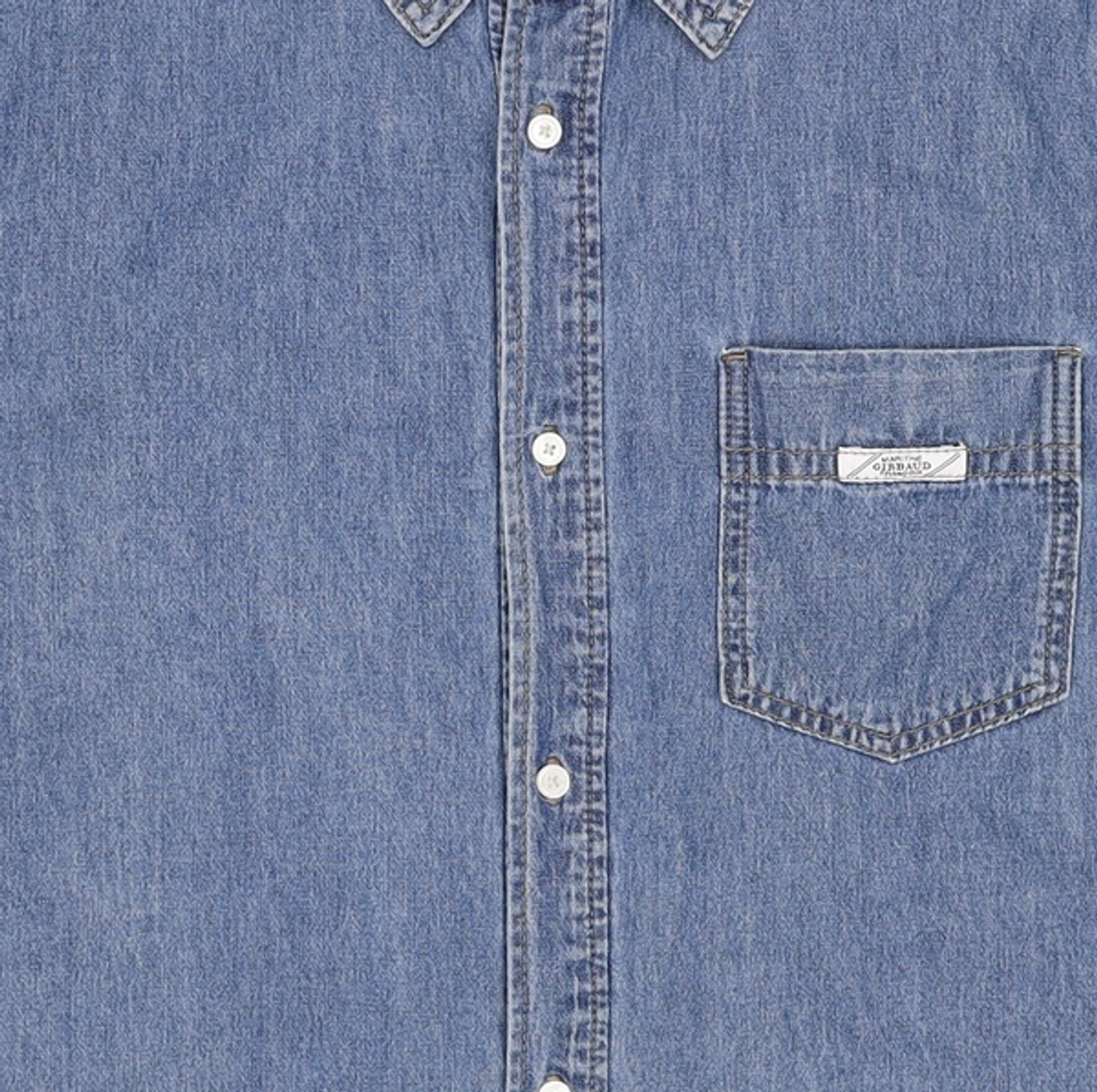 마리떼 프랑소와 저버(MARITHÉ + FRANҪOIS GIRBAUD) M HALF DENIM SHIRT light blue M