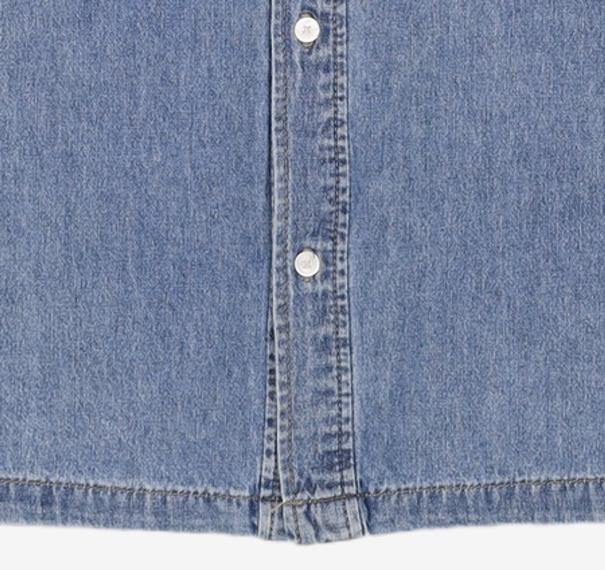 마리떼 프랑소와 저버(MARITHÉ + FRANҪOIS GIRBAUD) M HALF DENIM SHIRT light blue M