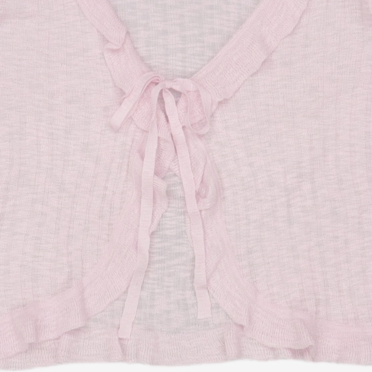 미쏘(MIXXO) 리본 프릴 가디건_MIWCKF823T M