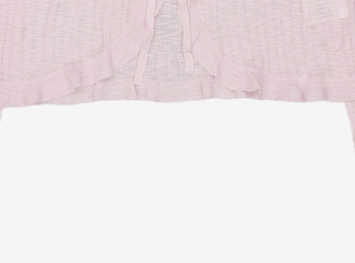 미쏘(MIXXO) 리본 프릴 가디건_MIWCKF823T M