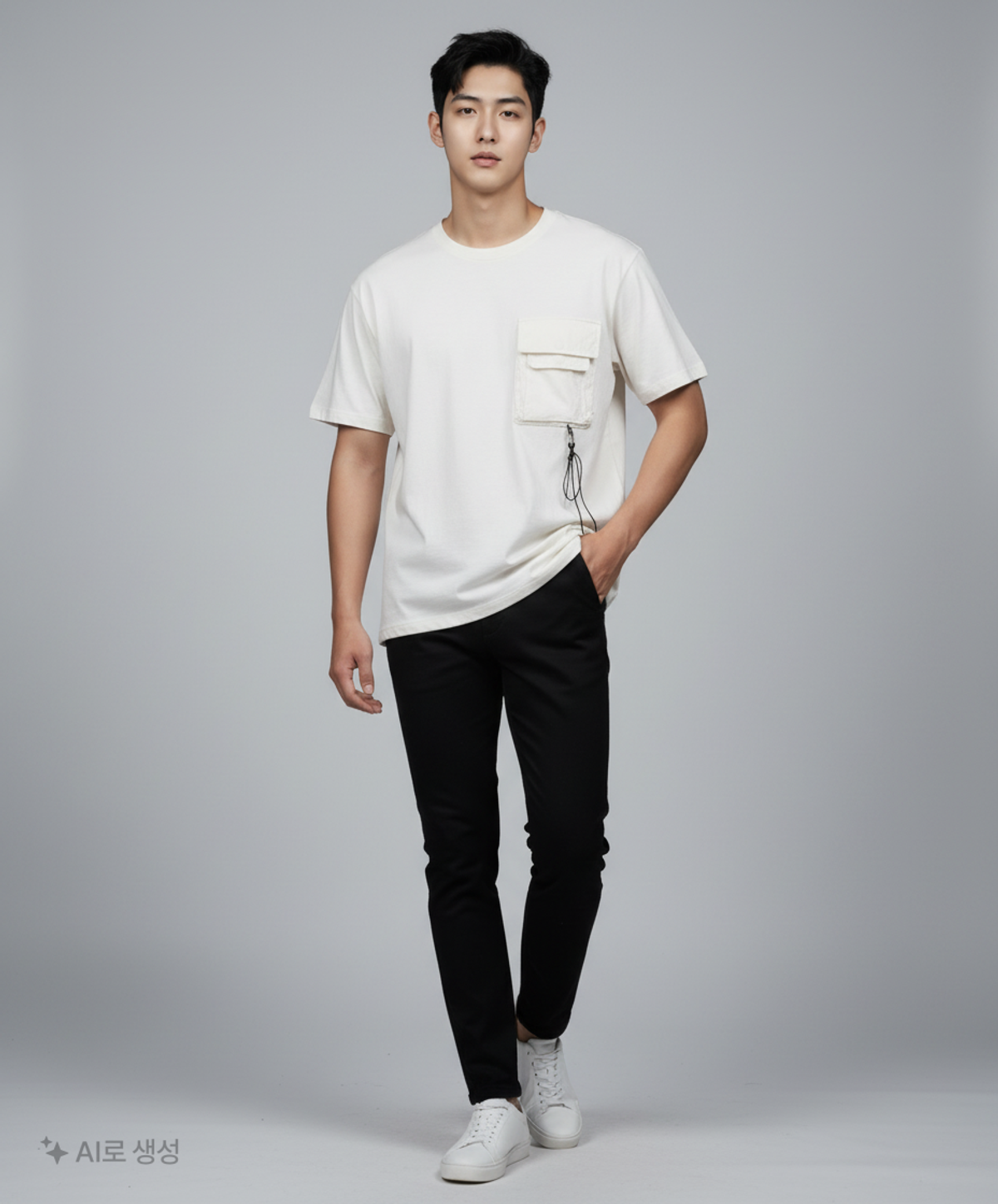 무신사 스탠다드(MUSINSA STANDARD) [시티 레저] 듀라론 쿨 더블 포켓 티셔츠 [화이트] XL