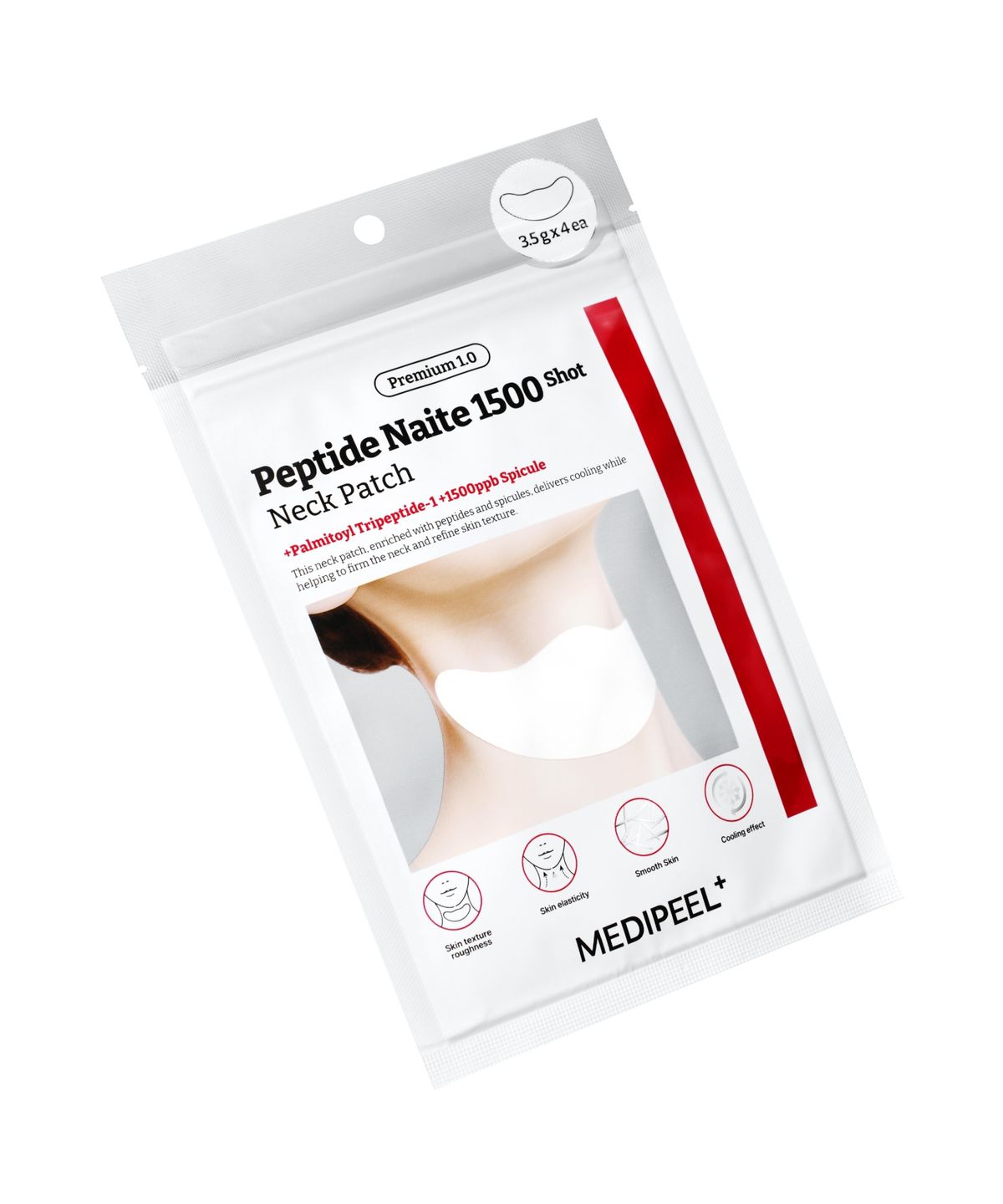 메디필(MEDIPEEL) 프리미엄 펩타이드 나이테 1500샷 넥 패치 1.0 3.5gx4ea