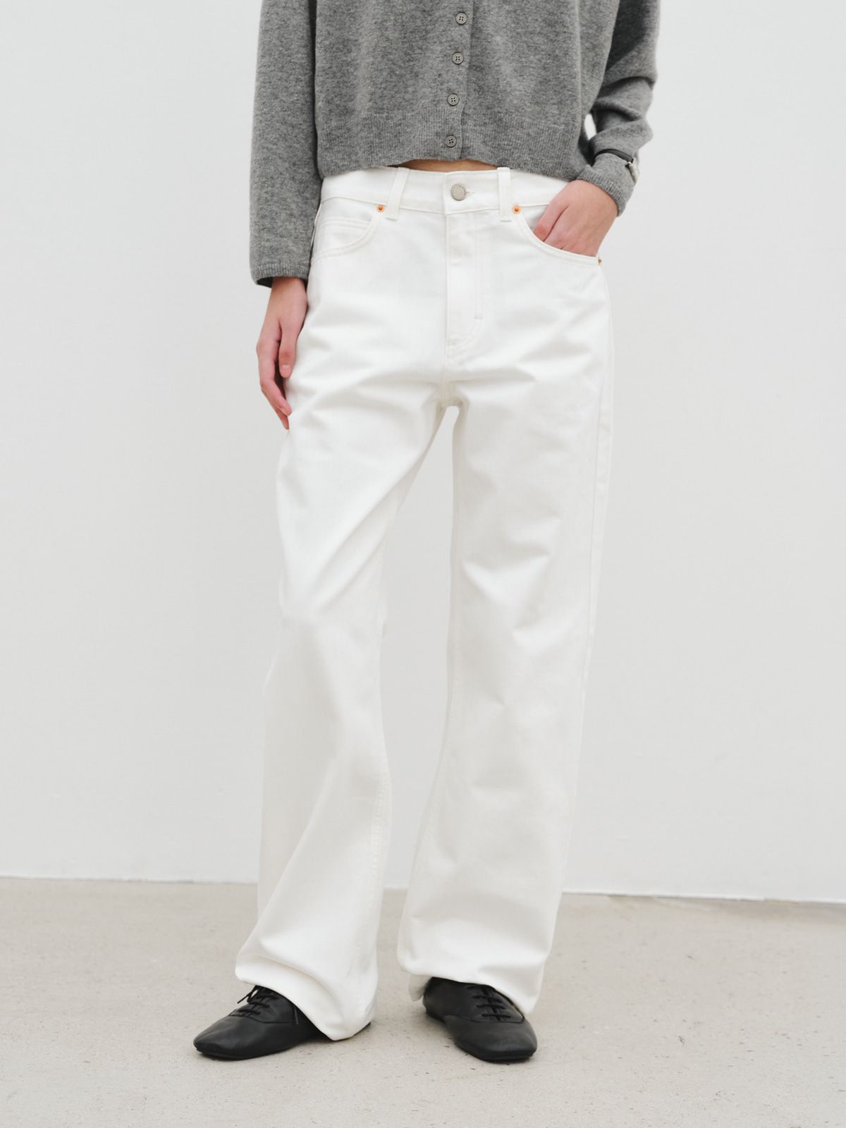 리플레인(REPLAIN) STRAIGHT DENIM PANTS_OFF WHITE