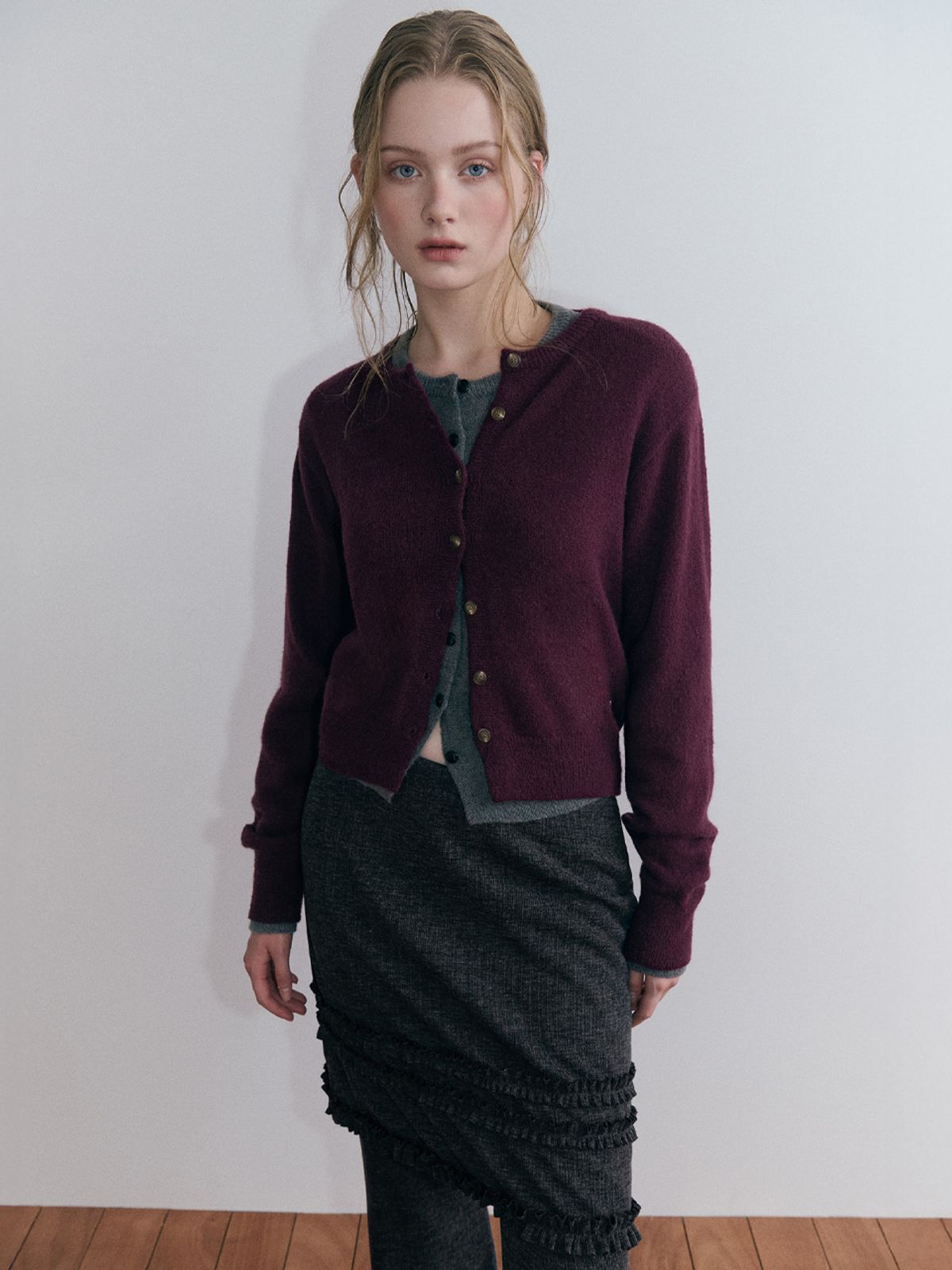 에트몽(ETMON) Frill Skirt Pants, Charcoal