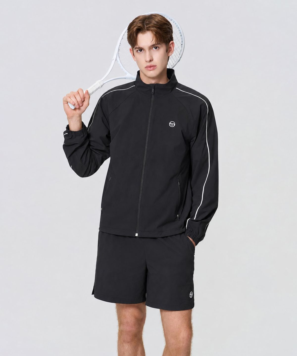 세르지오 타키니(SERGIO TACCHINI) M 우븐 바람막이 (Black)