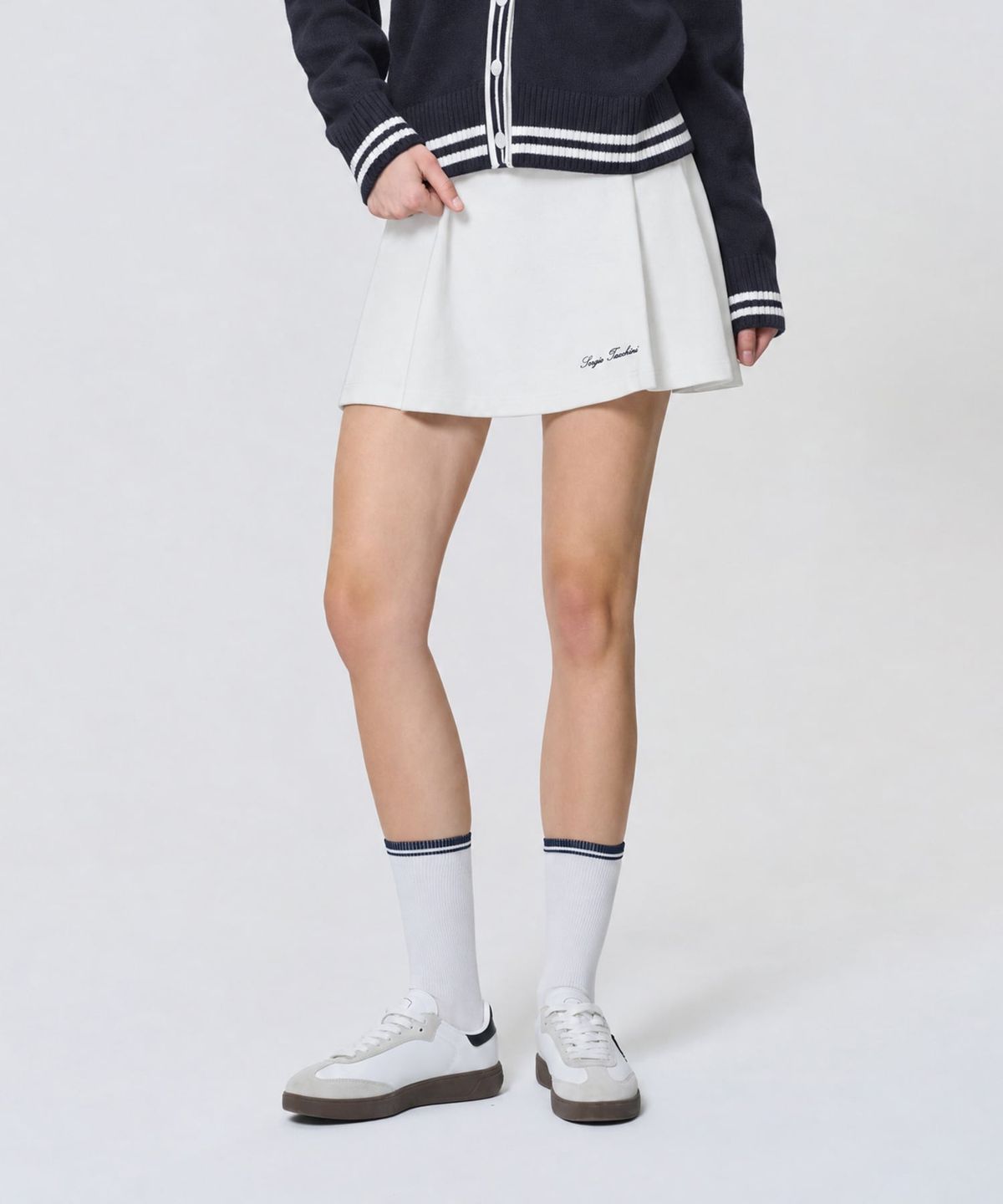 세르지오 타키니(SERGIO TACCHINI) W 타키니 60th 플레어 스커트 (White)