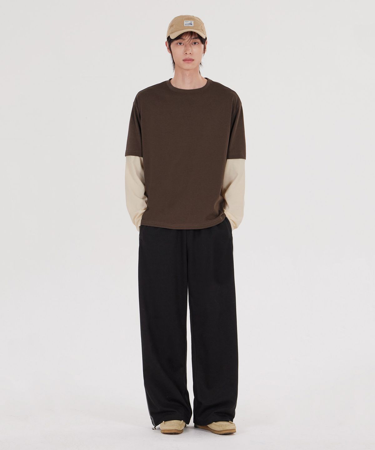 굿라이프웍스(GLW) [unisex] 사이드 라인 트랙 팬츠 블랙