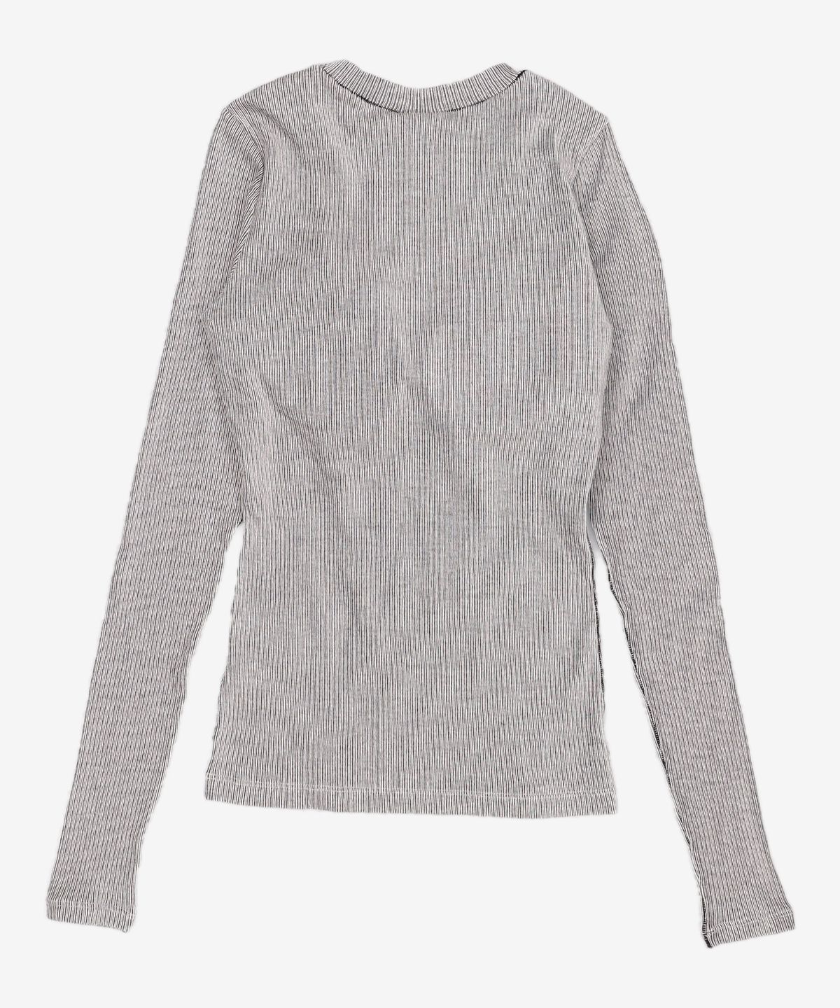 후포(HOOPOE) hoopoe rib long sleeve t-shirt_black snow M