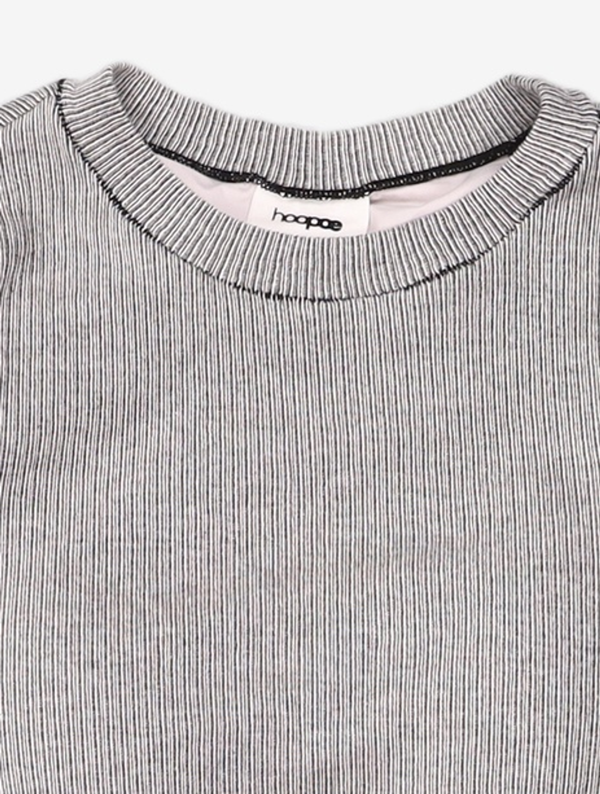 후포(HOOPOE) hoopoe rib long sleeve t-shirt_black snow M