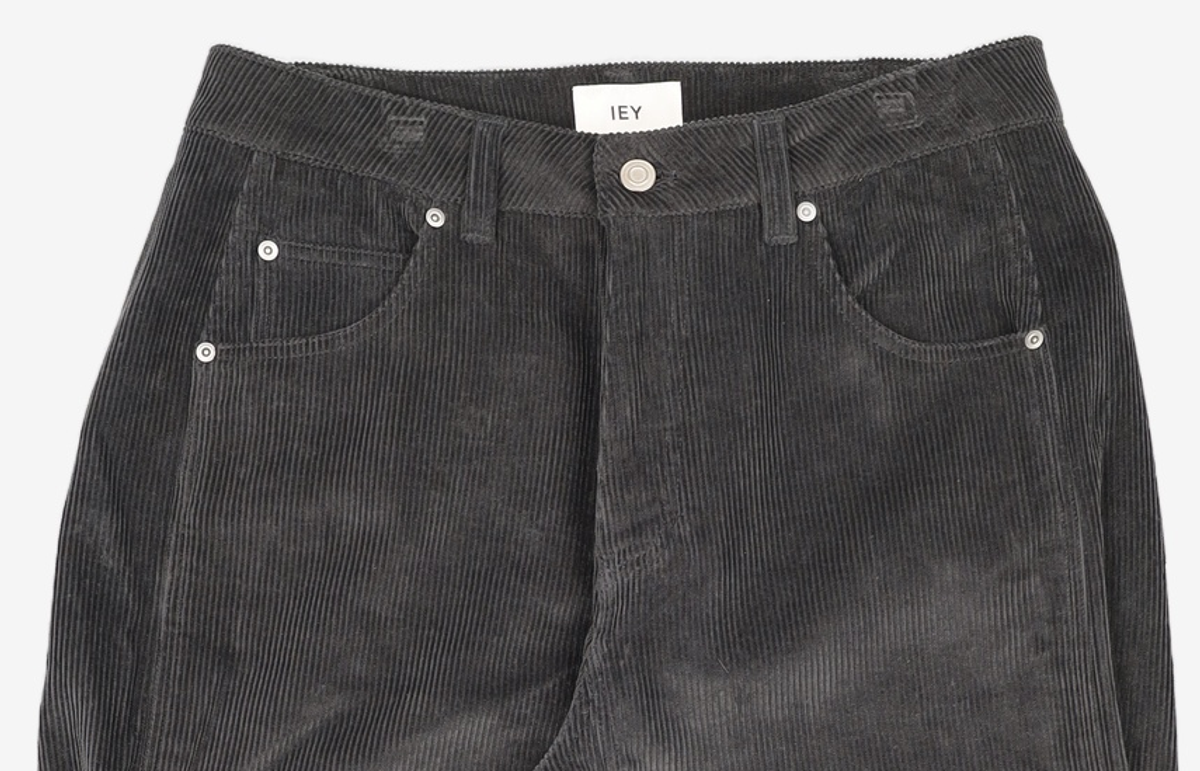 이에이(IEY) HYBRID OVER PANTS Charcoal L
