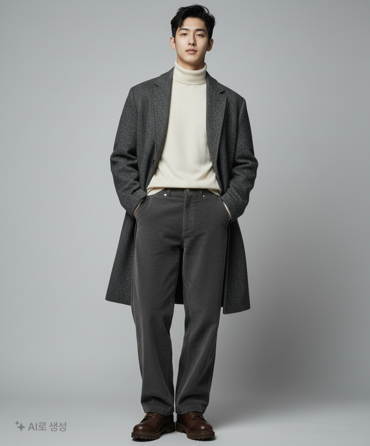 이에이(IEY) HYBRID OVER PANTS Charcoal L