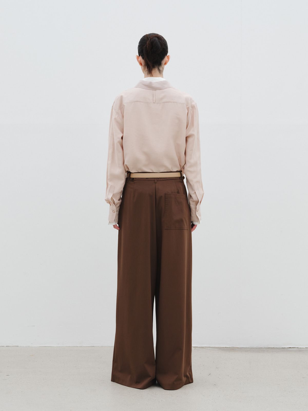 리플레인(REPLAIN) SHEER ESSENTIAL SHIRT_SKIN BEIGE